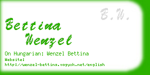 bettina wenzel business card